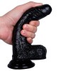 Damarlı Zenci Realistik Dildo 18 Cm