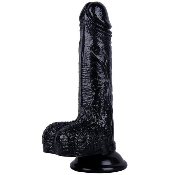 Damarlı Zenci Realistik Dildo 18 Cm