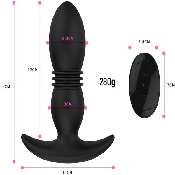 İleri Geri Hareketli Uzaktan Kumandalı Şarjlı Anal Dildo